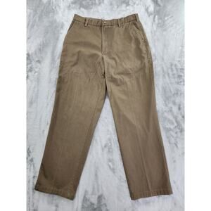 Natural Issue Flat Front‎ Chino Pants Size W33 x L30 Brown Cotton Casual Office